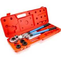 BITUXX Rohrpresszange Handpresszange 60 kN für Alu Verbundrohr bis 16-20-26-32 mm