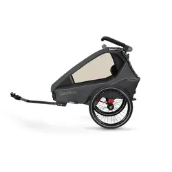 Qeridoo® Kinderfahrradanhänger Kidgoo1 Steel Grey Kollektion 2023