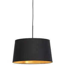 QAZQA Klassisch 1-flg. 40 cm rund schwarz mit gold