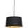 QAZQA Klassisch 1-flg. 40 cm rund schwarz mit gold