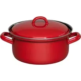 RIESS Kasserolle mit Deckel 16cm 1 Liter Rot