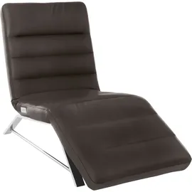 W.Schillig Relaxliege daily dreams Leder/Polyester 75 x 91 x 170 cm braun mit Kissen