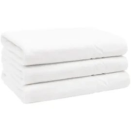 ZOLLNER Frottier Handtuchset 70 x 140 cm weiß 3 St.