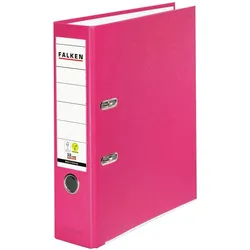 Falken 11286747 20x PP-Color-Ordner A4, Rücken 80mm, mit Einsteckschild - Pink