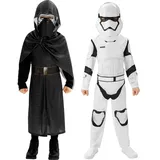 Rubies Star Wars Kylo Ren & Stormtrooper Doppelpack Kostüm für Kinder (122, 128)