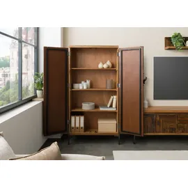 MASSIVMOEBEL24.DE Vitrine LYON 90 x 40 x 180 cm Beige