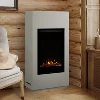 Noble Flame BRAVA [moderner Stand- oder Wand-Elektrokamin]: Seidengrau