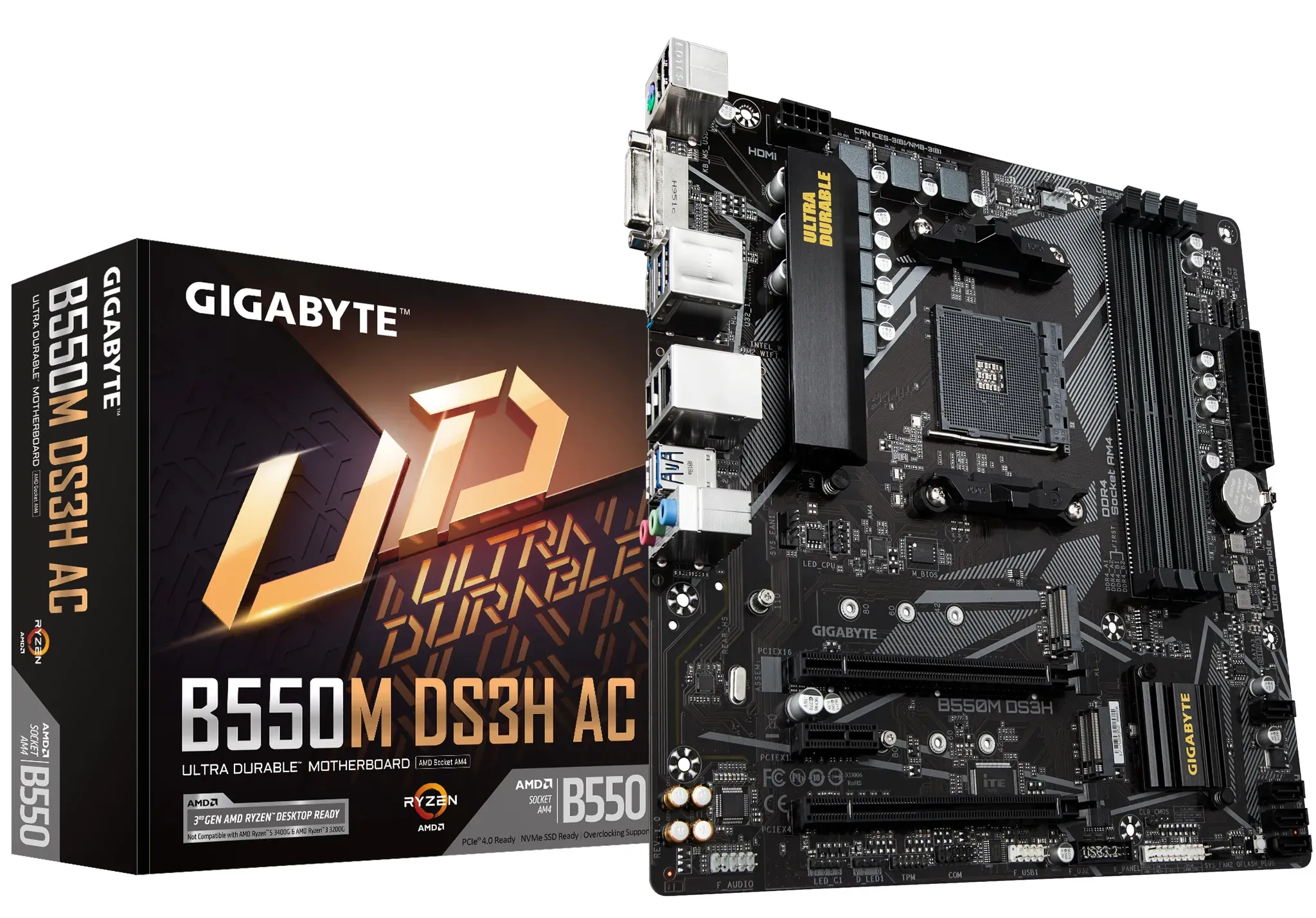 Preisvergleich Produktbild GIGABYTE B550M DS3H AC Mainboard