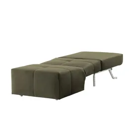 Nehl Schlafsessel Solino Velours 85 x 85 x 102 cm Grün mit Schlaffunktion
