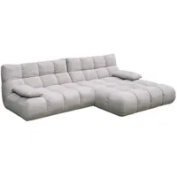 KAWOLA Ecksofa VIVIEN silber Cord