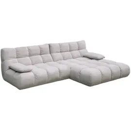 KAWOLA Ecksofa VIVIEN silber Cord