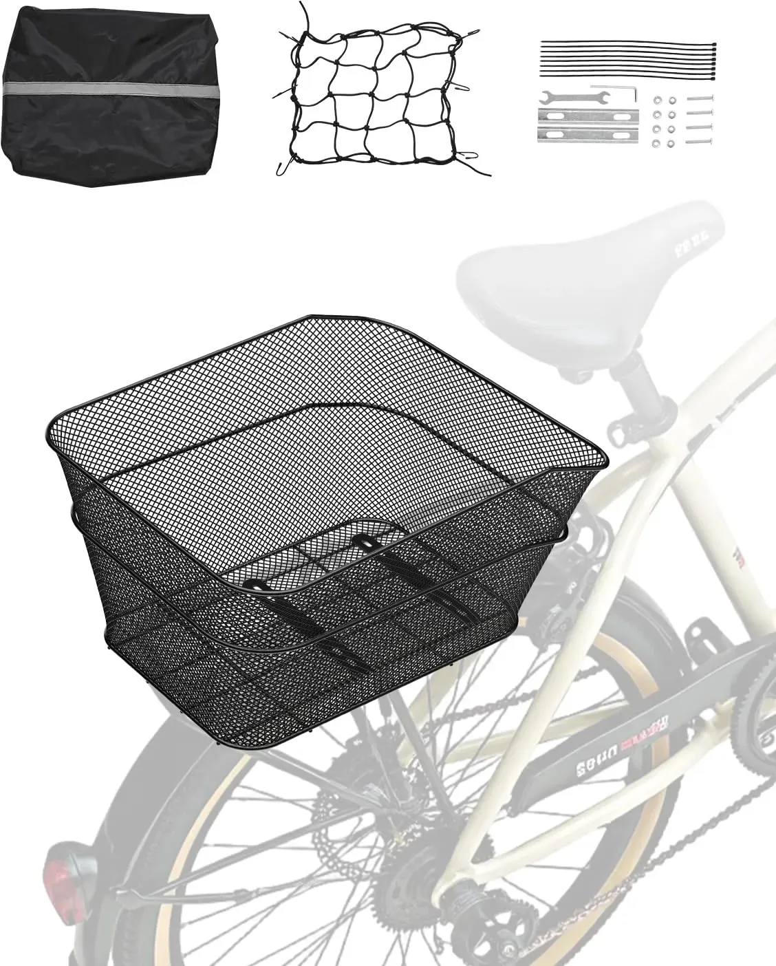 Vevor Fahrradkorb Hinten 39x31x21 cm schwarz (Juni 2026 Preise) |  Preisvergleich bei billiger.de