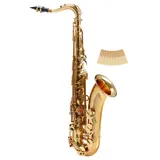 Classic Cantabile Winds TS-450 Bb Tenorsaxophon - Bb-Stimmung - Hoch-Fis-Klappe - Spar-Set inkl. 10 Stück 2.0 Saxophon-Blätter