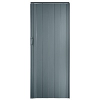 Falttür Schiebetür Tür grau farben Höhe 202 cm Einbaubreite bis 96 cm Doppelwandprofil Neu