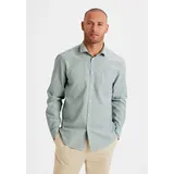 H.I.S. H.I.S Langarmhemd mit Kentkragen, Oxford-Qualität aus reiner Baumwolle, Gr. M (39/40) N-Gr, salbei, , 77862062-M N-Gr