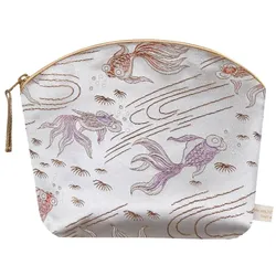 Holistic Silk LAVENDER MAKE UP BAG SILVER FISH 