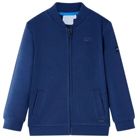 vidaXL Kinder Sweatshirt Pullover mit Reißverschluss Langarm Sweatjacke Marineblau 104 - 104
