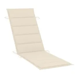 vidaXL Sonnenliege mit Auflage Grau Massivholz Akazie