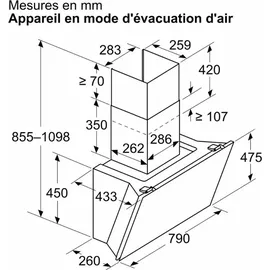 Bosch DWK81AN60 Wandhaube 79 cm Schwarz