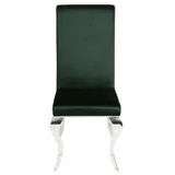 Casa Padrino Esszimmerstuhl Designer Esszimmerstuhl Edelgrün - Designer Stuhl - Modern Barock