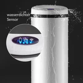 monzana MONZANA® Mülleimer Weiß Edelstahl 50L