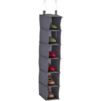 Relaxdays Hängeregal Kleiderschrank, 6 Fächer, Stoff, HBT: 99x15x30 cm,