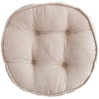 SWECOMZE Stuhlkissen Stuhl Sitzkissen 45X45cm, Garten Stuhl Gepolstertes Sitzkissen, Bequemes Gartenkissen tark gepolstert Stuhlauflagen für Esszimmer Balkon (Rund,Beige)