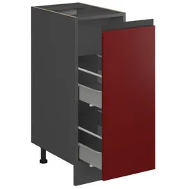 Vicco Apothekerschrank R-Line, 30 cm , AP Eiche Rot/Anthrazit - Rot,