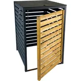 Dobar Mülltonnenverkleidung 87 x 77 x 121 cm braun