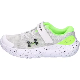 Under Armour Surge 4 Kinder White/Hyper Green/Black 32