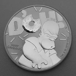 Silbermünze 1oz Homer Simpson 2019 The Simpsons (Tuvalu)