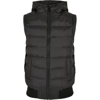 URBAN CLASSICS Boys Small Bubble Hooded Vest Weste, Black/Black, 134/140