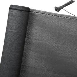 Woltu Zaunblende 200 x 15 cm Anthrazit Kunststoff 2 St.
