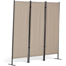 Leco KLASSIK Stellwand 3tlg Paravent Sichtschutz Schutz 150cm natur