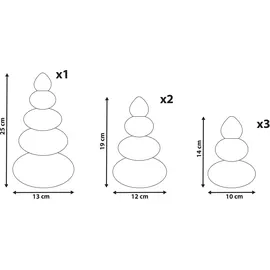 Beliani Weihnachtsbaum 14/19/25 cm Braun/Beige