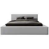 FEDVE Polsterbett Mendocino aus Bouclé-Stoff 200x200 cm, Hellgrau - Hellgrau