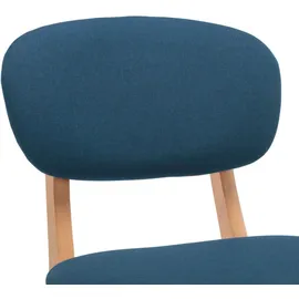 vidaXL Barhocker 2 Stk. Blau Stoff