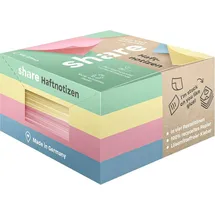 Share Haftnotizblock 4x100 Blatt