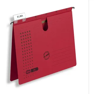 Elba Hängehefter chic für A4, aus Karton, rot, 25er Pack
