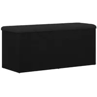 VidaXL Bank mit Stauraum Schwarz Eiche 100x40x45 cm Holzwerkstoff