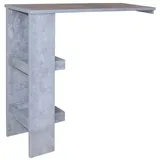 Hti-Living Thekentisch Beton Thekla Küchentisch Wandmontage mit 2 Regalfächer HTI-Living