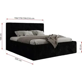 MKS Meble TILIANO CLASSIC 200 x 200 cm Schwarz