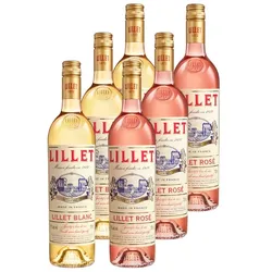 Lillet 6er Set - Blanc & Rose