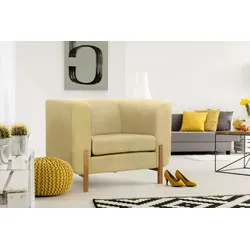 Sessel INOSIGN "Gaut", beige, B:101cm H:76cm T:88cm, Sessel