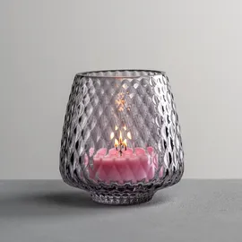 LEONARDO Teelichthalter GIULIA Glas Grau