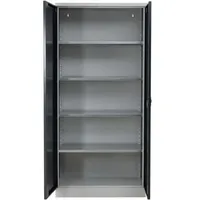 Proregal Stahlschrank, Anthrazit, Metall, Rechteckig, 92x195x60 cm, Arbeitszimmer, Aktenschränke