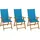 vidaXL Klappbare Gartenstühle 57 x 69 x 111 cm blau 3 St.