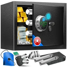 Kesser Elektronischer Tresor mit Fingerabdruck & Schlüssel / Zahlenschloss / keine Sicherheitsstufe
