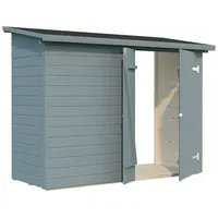 Palmako Leif Gerätehaus 234 x 95 cm Hellgrau Lackiert