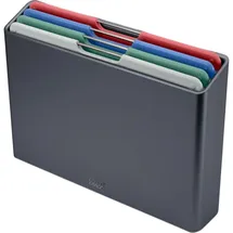 Joseph Joseph Folio Schneidebrett-Set, Regular, Graphit/Küstenfarbe